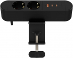 MicroConnect Multi Desktop Power Socket 2 Ways Schuko, 1 x USB-A, 2 x USB-C, 67W, 1,8m