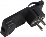 MicroConnect Schuko Angled Power PlugBlack, Form : Flat