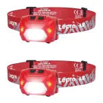 LEPRO 320014-R-2 USB Headlamp, 2-Pack