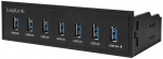 Logilink USB HUB 3.0, 7-Port, 5,25" intern Schnelladeport