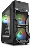 Sharkoon VG7-W RGB black PC case with acrylic side panel