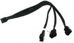 Phobya Y-cable 4Pin PWM to 3x 4Pin PWM 30cm - black