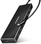 AXAGON HUE-F7C 7x USB 3.2 Gen 1 Aluminium Flat Hub, 30 cm USB-C-Kabel