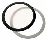 DEMCiflex Staubfilter 140mm, rund - schwarz/wei&szlig;