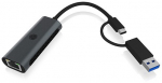 Adapter IcyBox USB3.2 Gen1 Type-A, Type-C 2.5GB Ethernet LAN retail