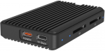 Geh. IcyBox M.2NVMeSATA SSD mit zweifachem SD CR