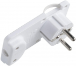 MicroConnect Schuko Angled Power PlugWhite, Form : Flat