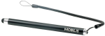 Mobilius 10 black capacitive styluses, matte black spiral cord
