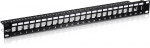 24-Port Blank Keystone Shielded 1U Patch Panel