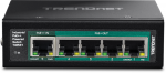 TRENDnet Switch 5-p. Industr. Gbit PoE Pass-Through Din-Rail