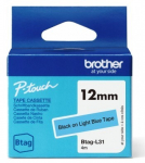 BROTHER BTAGL31 12mm black on light blue tape