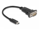 Delock Adapter USB Type-C&trade; zu 1 x Seriell RS-232 D-Sub 9 Pin Stecker mit Schrauben 0,25 m