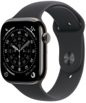 Apple Watch Series 11 Titan Slate 46mm Black Sport Band M/L Cellular
