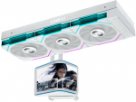 Lian Li HydroShift II OLED Curved 360 UNI FAN TL AIO CPU Cooler, white