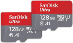 SanDisk Ultra microSDXC 128GB + SD Adapter 140MB/s A1 Class 10 UHS-I - 2-pack