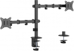 Gembird MA-D2-03 Adjustable desk mounted double monitor arm, 17&rdquo;-32&rdquo;, black
