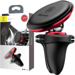 Car Magnetic Mount for Smartphones (Air Outlet Version), Red