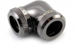XSPC 14mm HardTube screw-on nozzle 90&deg; L-connector - black-chrome