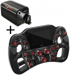 Asetek SimSports Invicta Formula Steering Wheel Red + Forte Wheelbase 18 Nm