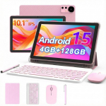 Extralink Tablet CP31 4GB RAM+128GB R&oacute;żowy | Tablet | Android 15, 2Mpx+8Mpx, 6000mAh, 1280x800px, klawiatura, mysz, rysi