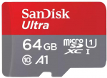 SanDisk Ultra microSDXC 64GB + SD Adapter 140MB/s A1 Class 10 UHS-I - 2-pack