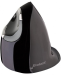 Evoluent VerticalMouse D Medium Laser Kabling Sort Gr&aring;