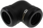XSPC 14mm HardTube screw-on sleeve 90&deg; L-connector - Black-Matt