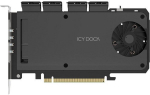 Icy Dock 4x M.2 NVMe SSD mobile rack adapter card