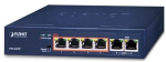Planet 4-Port 10/100TX 802.3af/at PoE + 2-Port 10/100TX Desktop Switch (60 Watts)