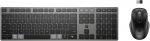 HP 725 Wireless Mouse Keyboard Combo - Multi-Device, Dual-Mode, Programmable, Rechargeable, 4000 dpi, spill resistant -
