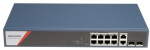 Hikvision DS-3E1512HP-SI-8P2T2F network switch Managed Gigabit Ethernet (10/100/1000) Power over Ethernet (PoE) Blue