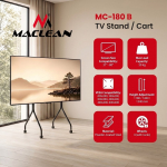 Maclean MC-180 B mobile floor stand 37-80", 50kg VESA 600x400 black