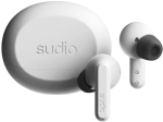 Sudio A3 Pro Bluetooth in-ear earbuds, mic, ANC, Fog White