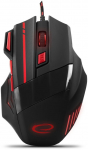 ESPERANZA EGM201R WIRED MOUSE FOR GAMERS 7D OPT. USB MX201 WOLF RED