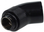 Alphacool HF angled adaptor 45&deg; - revolvable - G1/4 outer thread to G1/4 inner thread - Deep Black