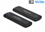 Externes Geh&auml;use f&uuml;r M.2 NVMe PCIe SSD mit USB Type-C Buchse (schwarz)