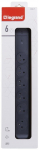 Legrand Extension cord 6x2PZ 1.5m black