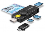 Axagon smart card reader + USB-C adapter CRE-SMP2A