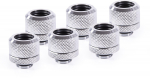 Alphacool Eiszapfen 14mm HardTube compression fitting G1/4 - knurled - chrome sixpack