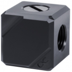 Alphacool Eiszapfen connection terminal 4-way G1/4 IT - acetal black
