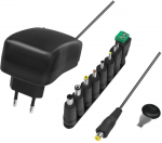 LogiLink universal power adapter with USB port, 3-12V, 24W, 1.45m