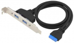 CONCEPTRONIC Slotblech 19 Pin Dual 2x USB-A 3.0 Ports sw