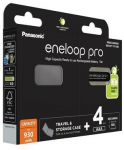 Rechargeable batteries PANASONIC ENELOOP PRO AAA 930 mAh 4 szt + case (BK-4HCDE/4CP+CASE)