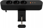 MicroConnect Multi Desktop Power Socket 3 Ways French, 1 x USB-A, 2 x USB-C, 67W, 1,8m