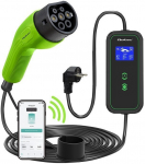 Qoltec Adjustable 2in1 Type2 Charger 3.5kW 230V Wi-Fi LCD 5m