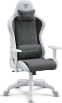 SENSE7 Spellcaster FUKU PU Chair, White-Grey