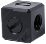 Alphacool Eiszapfen connection terminal 5-way G1/4 IG - Black Acetal
