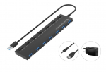 CONCEPTRONIC USB-Hub 7-Port 3.0 ->7x3.0 5Gbps m.Netz. sw