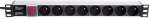 Netrack PDU power strip 19'' 1U, 230V/16A, 8xE, ALU