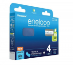 Rechargeable batteries PANASONIC ENELOOP AAA 800 mAh 4 szt + case (BK-4MCDE/4CP+CASE)